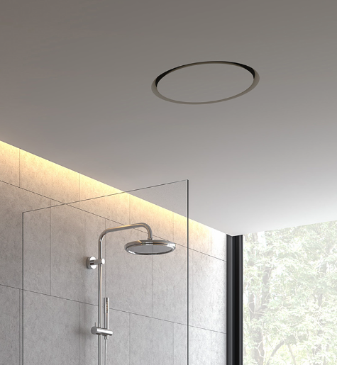 Slimline bathroom ceiling ventilation fan