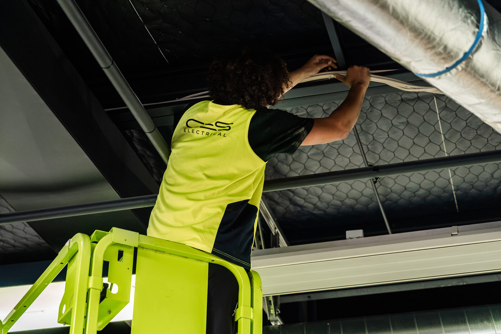 Ceiling cable installation